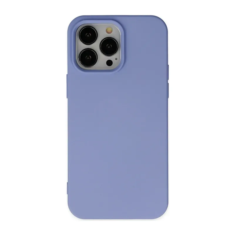 Apple iPhone 14 Pro Kılıf Nano içi Kadife Silikon - Lila
