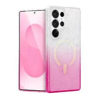Samsung Galaxy S25 Ultra Pummel Shiny Magsafe Kapak - Pembe