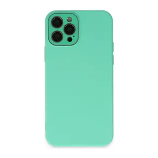 Apple iPhone 12 Pro Max Kılıf Lansman Glass Kapak - Turkuaz