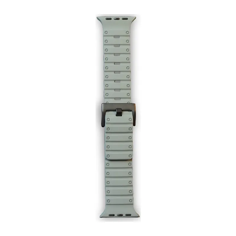 Apple Watch 42mm Magnus Mıknatıslı Silikon Kordon - Gri