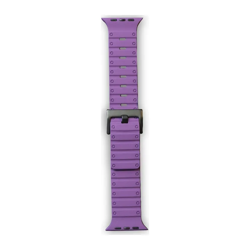 Apple Watch 42mm Magnus Mıknatıslı Silikon Kordon - Mor