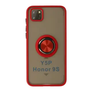 Huawei Y5P Kılıf Montreal Yüzüklü Silikon Kapak - Kırmızı