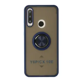 Huawei Y6P Kılıf Montreal Yüzüklü Silikon Kapak - Lacivert
