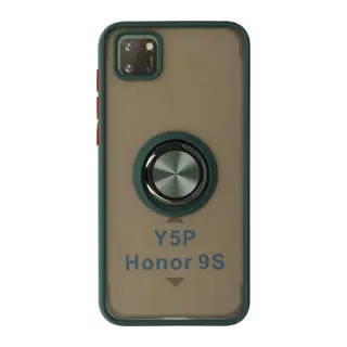Huawei Y5P Kılıf Montreal Yüzüklü Silikon Kapak - Yeşil