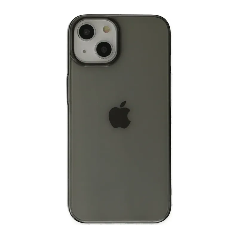 Apple iPhone 14 Plus Kılıf Pc Sert Şeffaf Kapak - Siyah