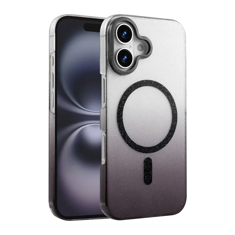 Apple iPhone 16 Plus Glossy Magsafe Kapak - Siyah