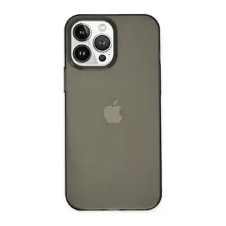 Apple iPhone 14 Pro Kılıf Pc Sert Şeffaf Kapak - Siyah