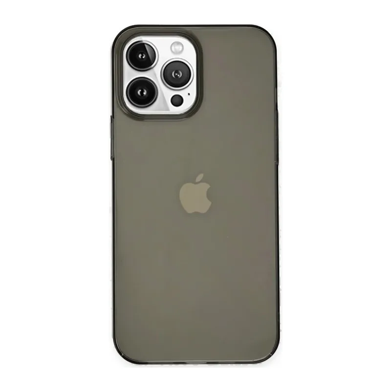 Apple iPhone 14 Pro Kılıf Pc Sert Şeffaf Kapak - Siyah