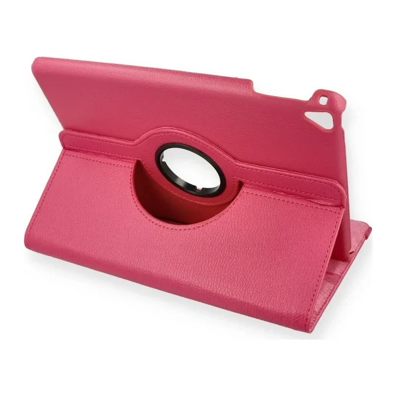 Apple iPad 9.7 (2018) Kılıf 360 Tablet Deri Kılıf - Pembe