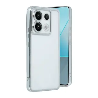 Xiaomi Poco X6 Kılıf Razer Lensli Silikon - Gümüş
