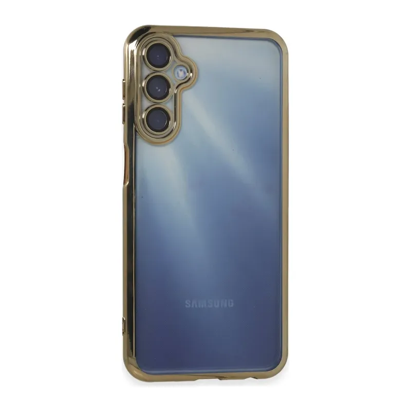 Samsung Galaxy A25 5G Kılıf Razer Lensli Silikon - Gold