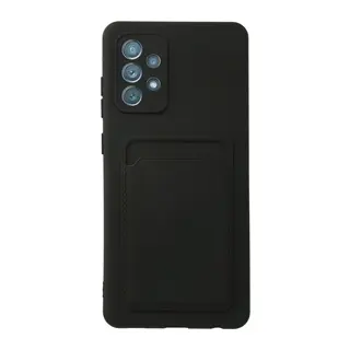 Samsung Galaxy A72 Kılıf Kelvin Kartvizitli Silikon - Siyah