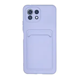 Xiaomi Mi 11 Kılıf Kelvin Kartvizitli Silikon - Lila