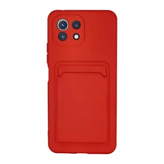 Xiaomi Mi 11 Kılıf Kelvin Kartvizitli Silikon - Kırmızı