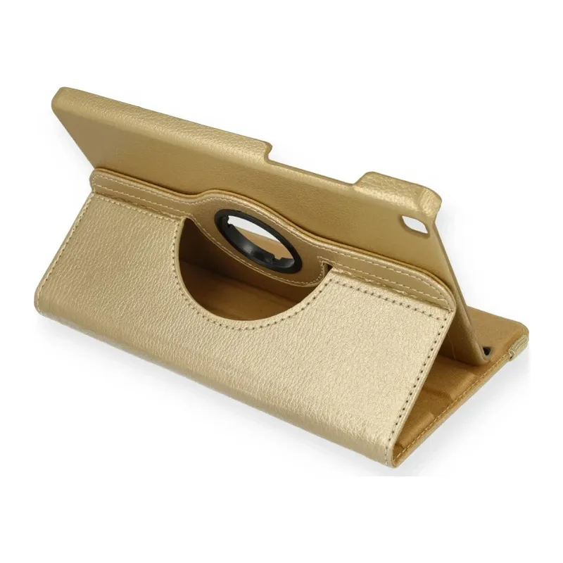 Samsung Galaxy T290 Tab A 8 Kılıf 360 Tablet Deri Kılıf - Gold