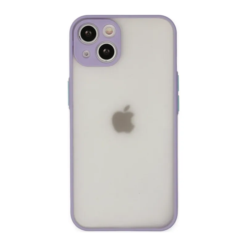 Apple iPhone 14 Kılıf Montreal Silikon Kapak - Mor