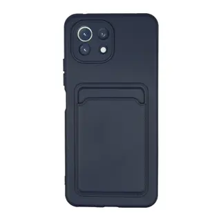Xiaomi Mi 11 Kılıf Kelvin Kartvizitli Silikon - Lacivert