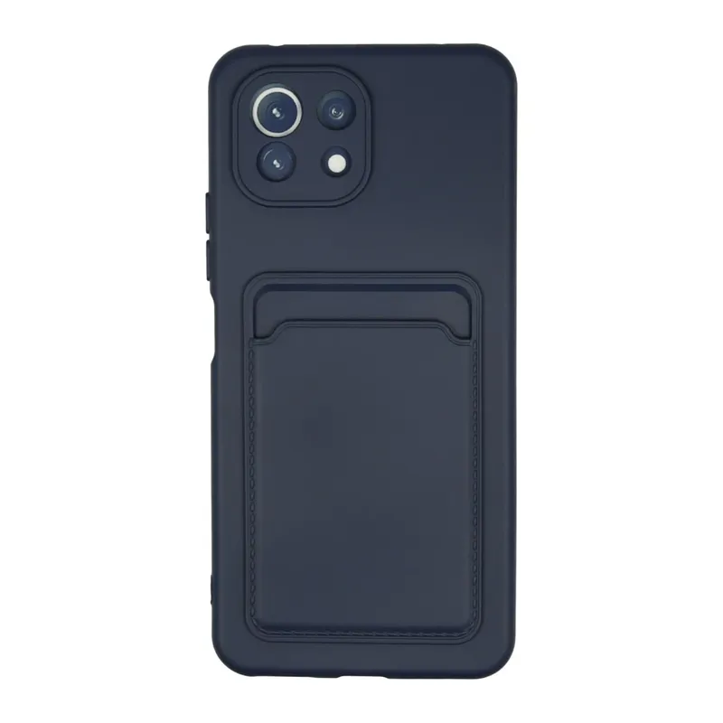 Xiaomi Mi 11 Kılıf Kelvin Kartvizitli Silikon - Lacivert