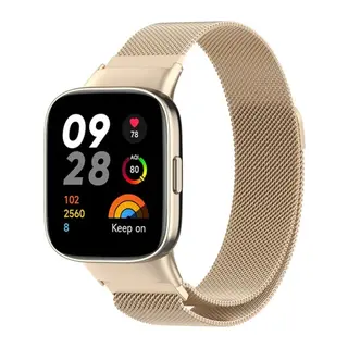 Xiaomi Redmi Watch 3 Metal Mıknatıslı Kordon - Metalik Gold
