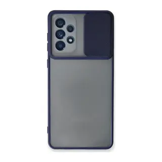 Samsung Galaxy A53 5G Kılıf Palm Buzlu Kamera Sürgülü Silikon - Lacivert