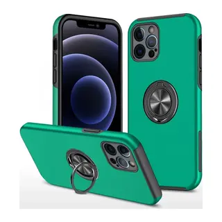 Apple iPhone 12 Pro Max Kılıf Elit Yüzüklü Kapak - Yeşil