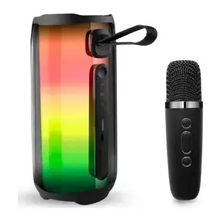 Pluse 5 Mikrofonlu RGB Kablosuz Hoparlör - Siyah