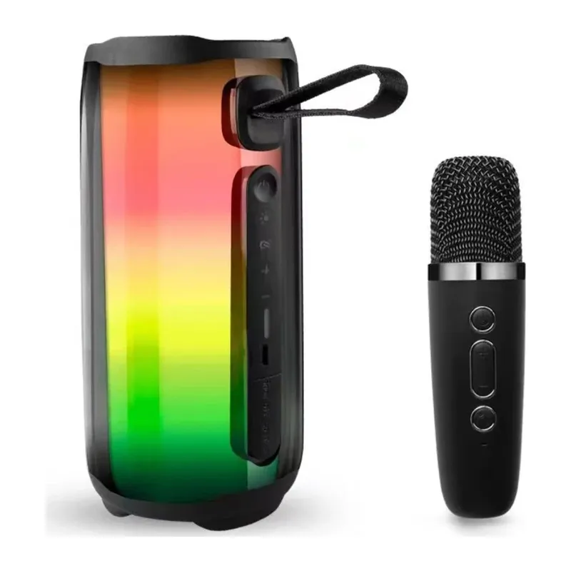 Pluse 5 Mikrofonlu RGB Kablosuz Hoparlör - Siyah