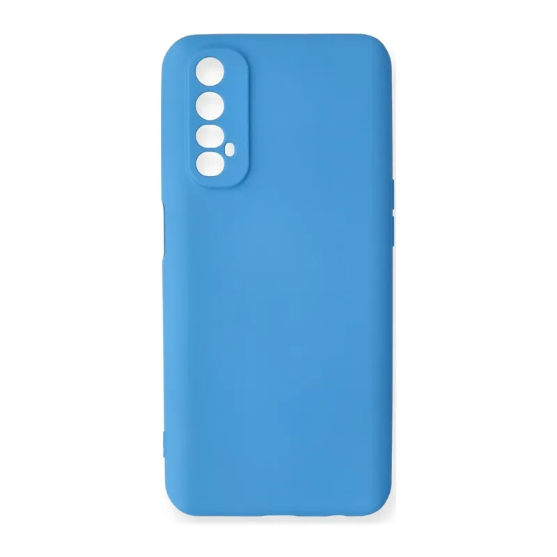Realme 7 Kılıf Nano içi Kadife Silikon - Mavi