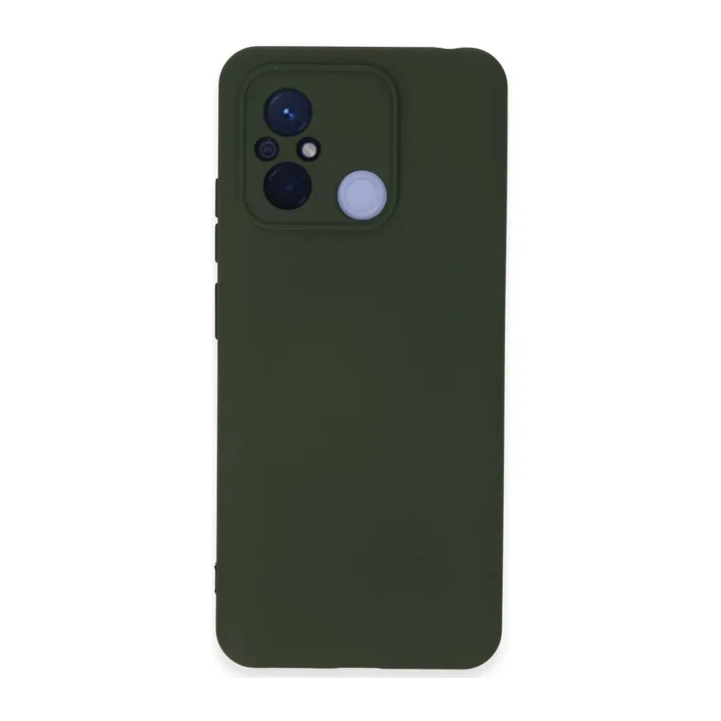 Xiaomi Redmi 12C Kılıf Nano içi Kadife Silikon - Koyu Yeşil