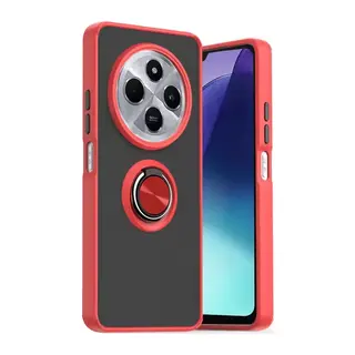 Xiaomi Redmi 14C Kılıf Montreal Yüzüklü Silikon Kapak - Kırmızı