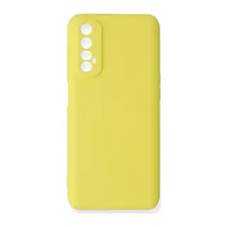Realme 7 Kılıf Nano içi Kadife Silikon - Sarı
