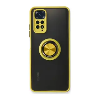 Xiaomi Redmi Note 11 Kılıf Montreal Yüzüklü Silikon Kapak - Sarı