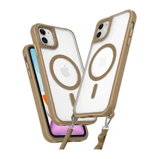 Apple iPhone 12 Kılıf Enka Magsafe Silikon Kılıf - Desert