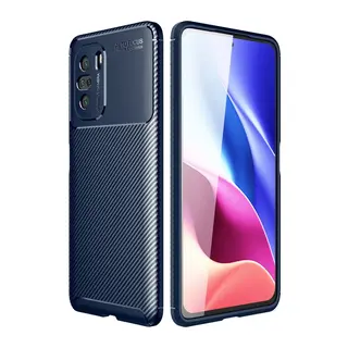 Xiaomi Poco F3 Kılıf Auto Focus Karbon Kapak - Lacivert