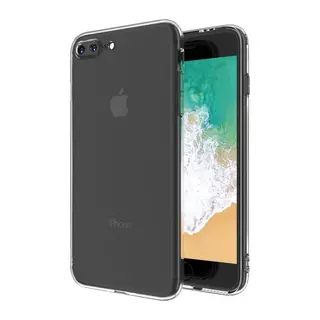Apple iPhone 8 Plus Kılıf Deluxe 2mm Şeffaf Silikon