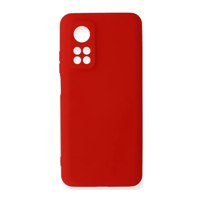 Xiaomi Mi 10T Kılıf Nano içi Kadife Silikon - Kırmızı