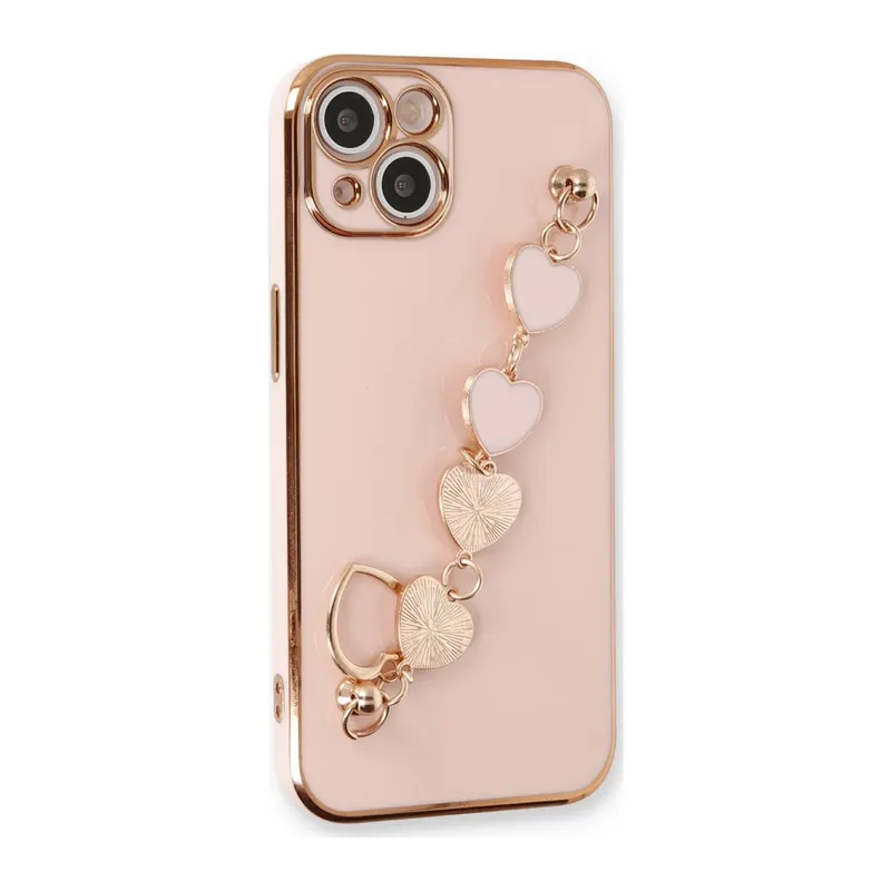 Apple iPhone 14 Kılıf Esila Silikon - Pudra