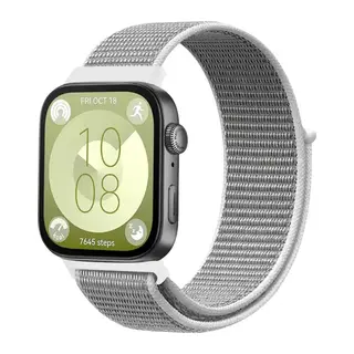 Huawei Fit 4 Hasırlı Cırtcırtlı Kordon - Beyaz