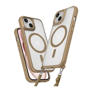 Apple iPhone 15 Plus Kılıf Enka Magsafe Silikon Kılıf - Desert