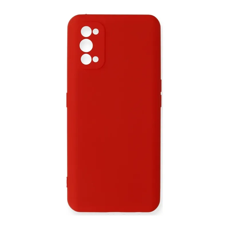 Realme 7 Pro Kılıf Nano içi Kadife Silikon - Kırmızı