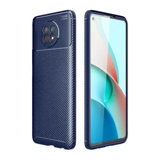 Xiaomi Redmi Note 9 5G Kılıf Auto Focus Karbon Kapak - Lacivert