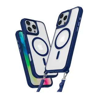 Apple iPhone 16 Pro Kılıf Enka Magsafe Silikon Kılıf - Lacivert