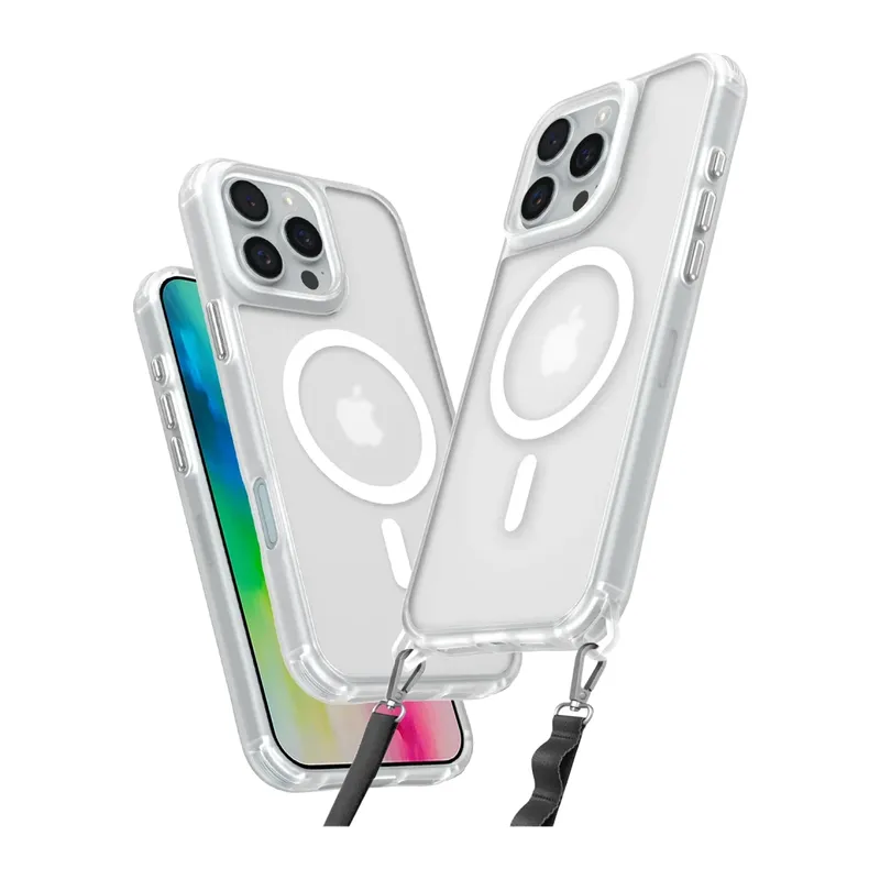 Apple iPhone 16 Pro Kılıf Enka Magsafe Silikon Kılıf - Şeffaf