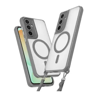Samsung Galaxy S25 Kılıf Enka Magsafe Silikon Kılıf - Titan Gri