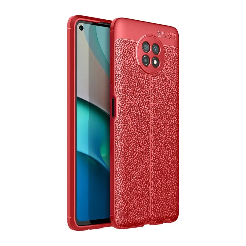 Xiaomi Redmi Note 9 5G Kılıf Auto Focus Kapak - Kırmızı