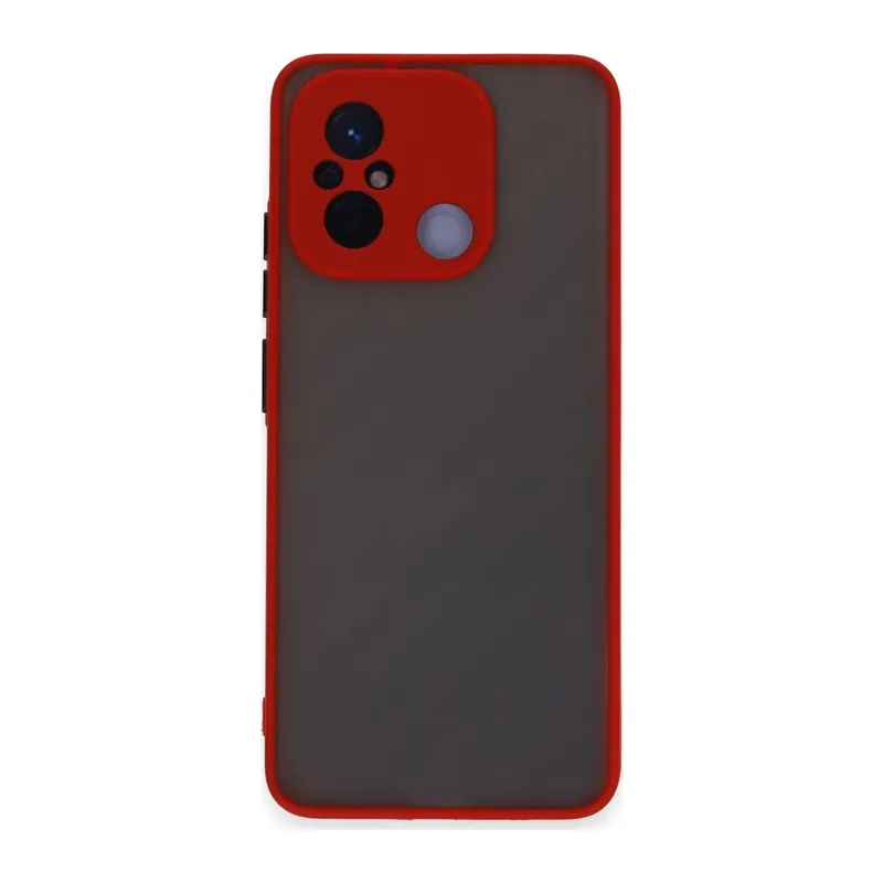 Xiaomi Redmi 12C Kılıf Montreal Silikon Kapak - Kırmızı