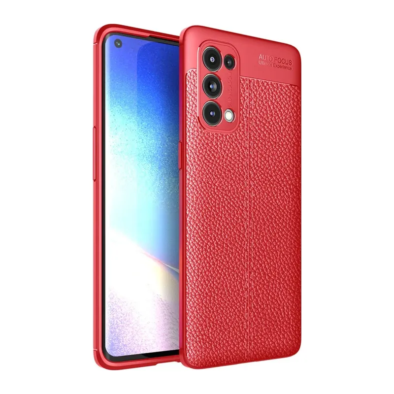 Oppo Reno 5 Pro Kılıf Auto Focus Kapak - Kırmızı