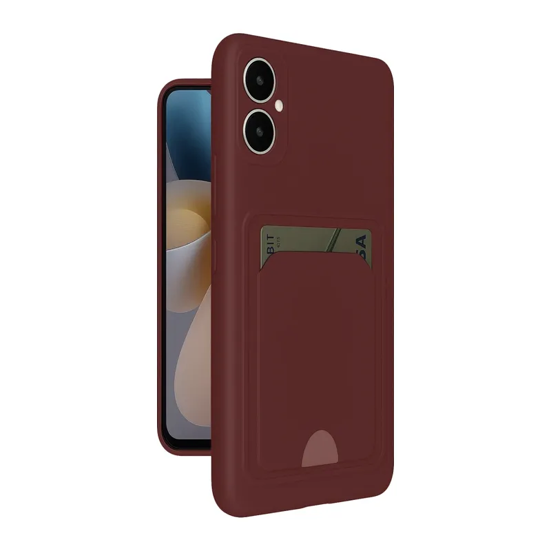 Samsung Galaxy A05 Kelvin Kartvizitli Silikon - Bordo