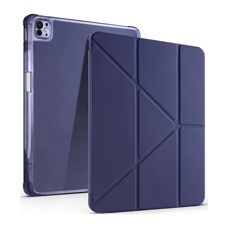 Apple iPad Air 13 (2024) Kılıf Kalemlikli Mars Tablet Kılıfı - Lacivert