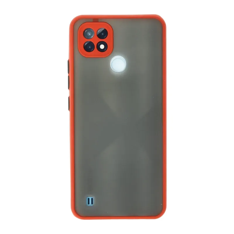 Realme C21 Kılıf Montreal Silikon Kapak - Kırmızı